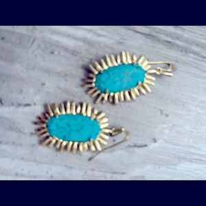 *RETIRED* Kendra Scott Mariah earrings - gold & turquoise